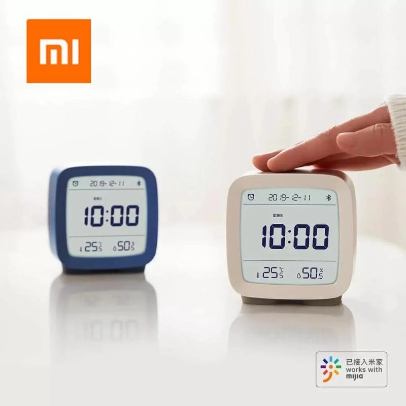 Xiaomi Cleargrass Bluetooth Ébresztőóra Intelligens Vezérlés Hőmérséklet Páratartalom Kijelző Lcd Képernyő Állítható Éjszakai Fény Óra Működés A Mijia App-vel