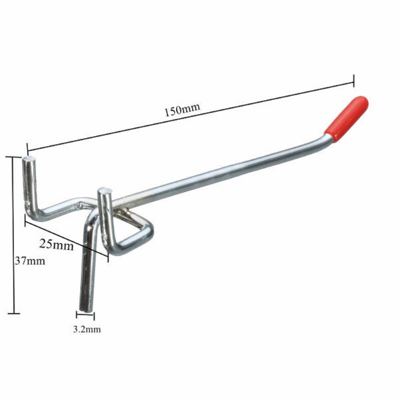 10 Db Rozsdamentes Acél Fali Akasztó Coat Shop Lécfalhoz 10 × 150 mm