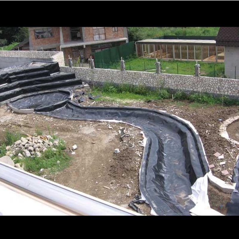 Fish Pool Pond Vízálló Fóliafólia Kerti Megerősített Hdpe Nagy Teherbírású Tájképi Rakományburkolat