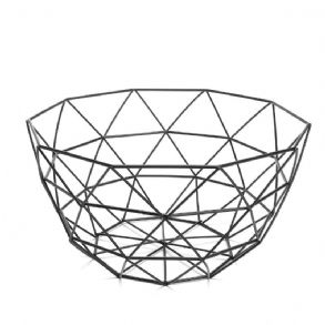 Geometrikus Fémhuzal Dekoráció Tároló Kijelző Kosár Zöldséges Gyümölcs Tál Tartó