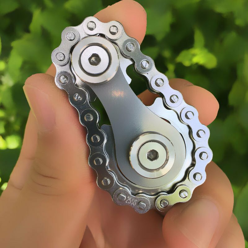 Lánckerekek Lendkerék Ujjheggyel Giroszkóp Láncok Edc Fém Játék Fogaskerekek Gyro Drop Ship Sproket Roadbike Spinner