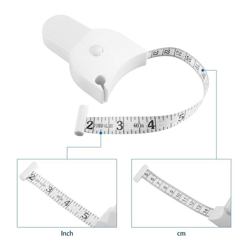 Mérőszalag 150 cm/60 Hüvelykes Mérőfólia Test Derék Mellkas Lábakhoz