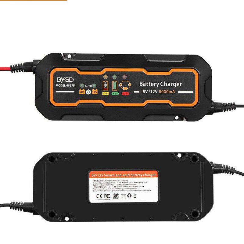 12v/24v Intelligens Akkumulátortöltő Gépjármű-javítás Motorkerékpár Autók Teherautójához Agm Gel Ólom-savas Akkumulátorok