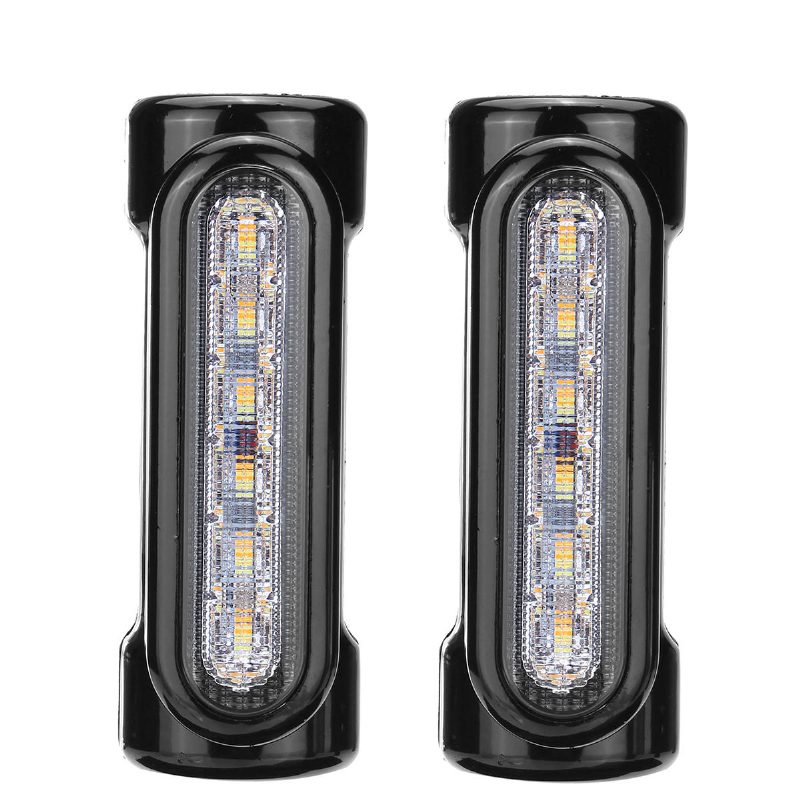 12v 2x Motorkerékpár Led Fehér Vezetői Drl Visszajelző Borostyánsárga Irányjelző Lámpák Ütközésjelző Lámpa