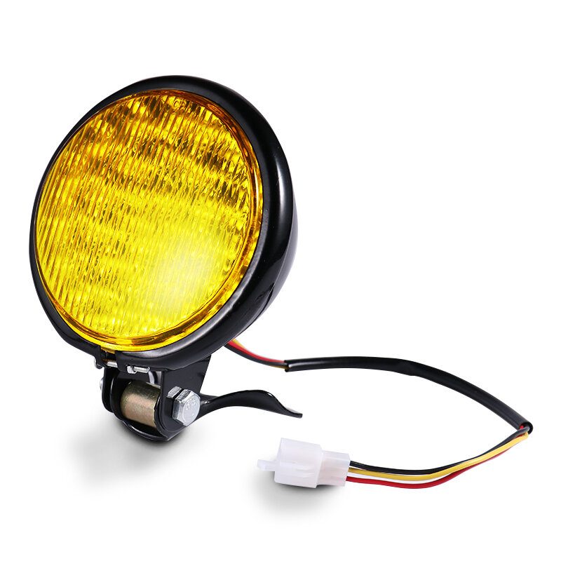 12v 55w Motorkerékpár Led Első Fényszóró Univerzális Tompított Fényű Borostyán Motoros Retro Kerek Vintage Reflektor