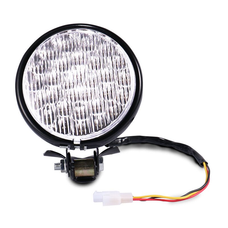 12v 55w Motorkerékpár Led Első Fényszóró Univerzális Tompított Fényű Borostyán Motoros Retro Kerek Vintage Reflektor