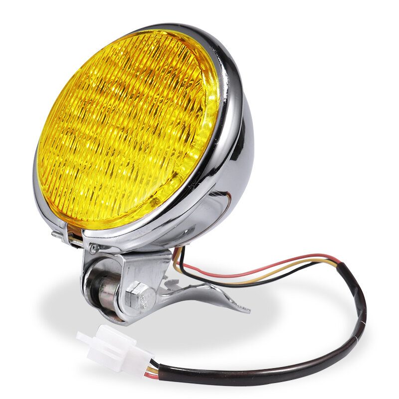 12v 55w Motorkerékpár Led Első Fényszóró Univerzális Tompított Fényű Borostyán Motoros Retro Kerek Vintage Reflektor