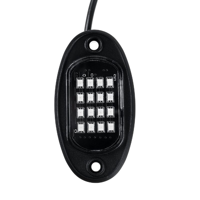 12v 8 Pod Led Rgb Rock Fény Alsó Neon Atmoszféra Zene Lámpa Rf Kettős Távirányító