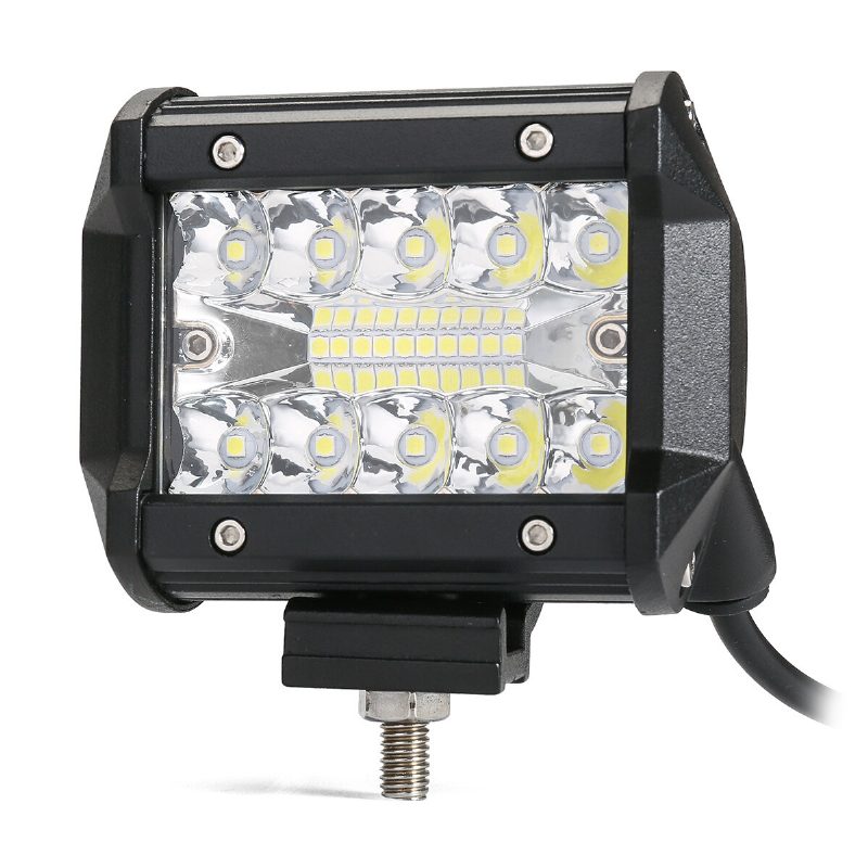 Ambother 2 Db Háromsoros 4 Hüvelykes 9-32 V 20 Led-es Munkalámpa Sáv Árvíz Pontsugár Offroad Suv Teherautó Atv Utv Hajó Ködlámpa Vízálló