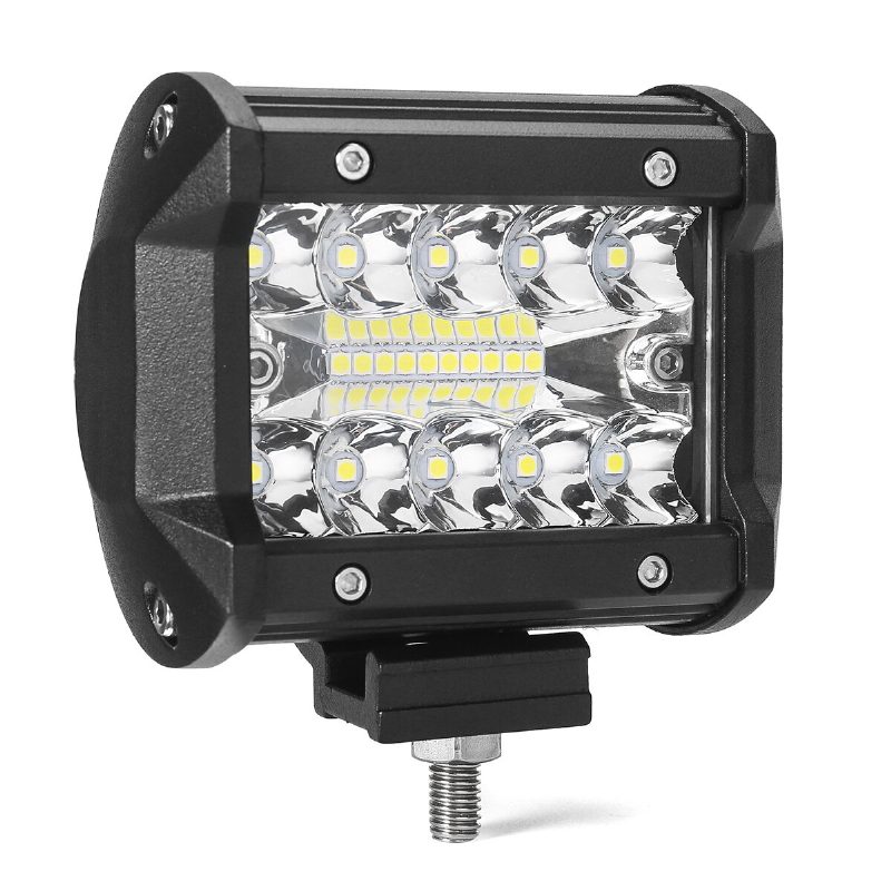 Ambother 2 Db Háromsoros 4 Hüvelykes 9-32 V 20 Led-es Munkalámpa Sáv Árvíz Pontsugár Offroad Suv Teherautó Atv Utv Hajó Ködlámpa Vízálló