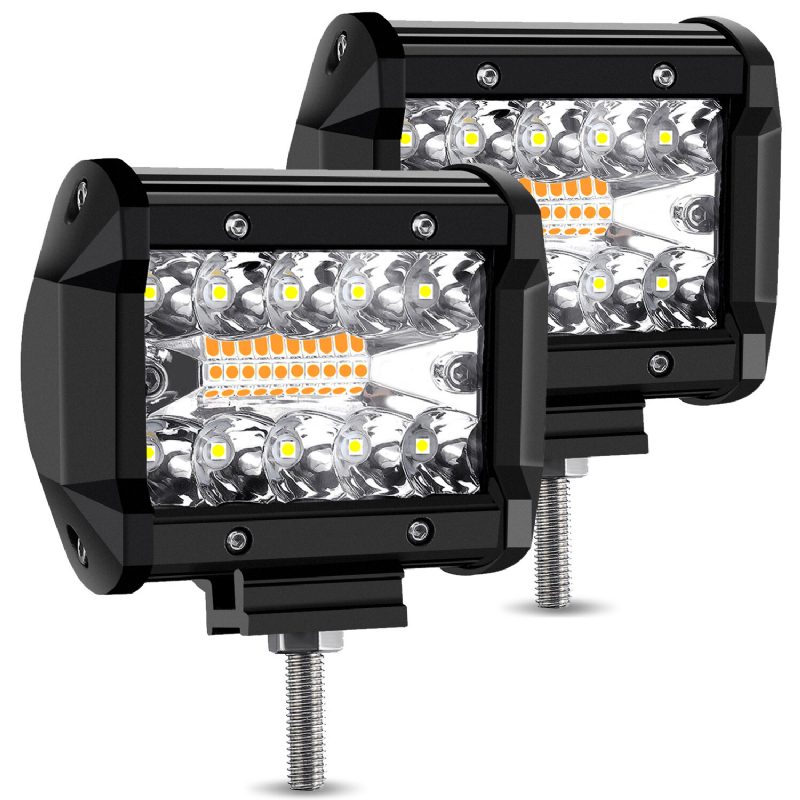 Ambother 2db 4 Hüvelykes 10-32v 12800lm Led Lámpatest Ip68 Vízálló Jeep Motorcycletruck Atv-hez Univerzális