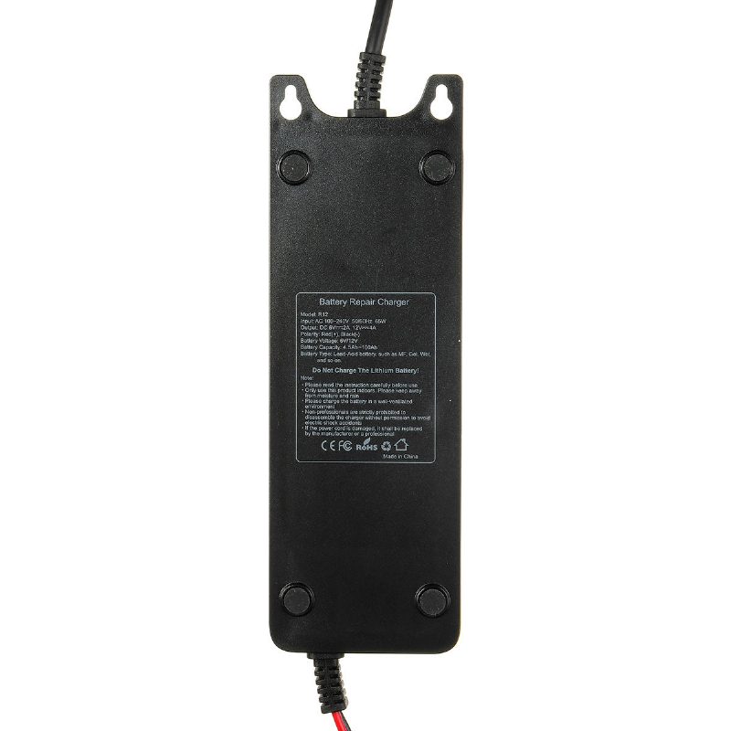 Intelligens Lcd 4.5-100ah Kimenet 6v/2a 12v/4a Autós Motorkerékpár Automatikus Impulzus Akkumulátortöltő