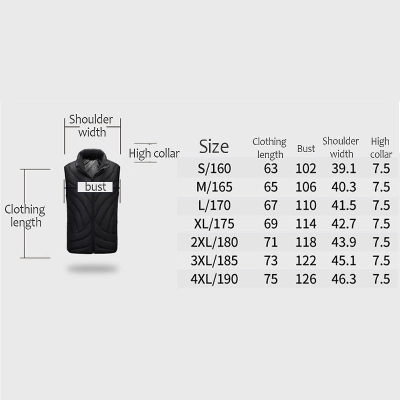 Piros/fekete 5v Usb Fűtött Férfi Mellény Téli Elektromos Ujjatlan Kabát Szabadtéri Túrázás