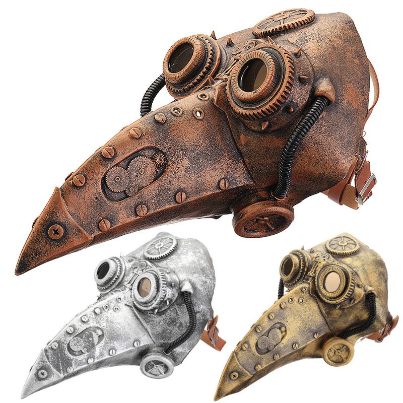 Steampunk Plague Doctor Mask Cosplay Bird Beak Retr Gothic Masks Halloween Props