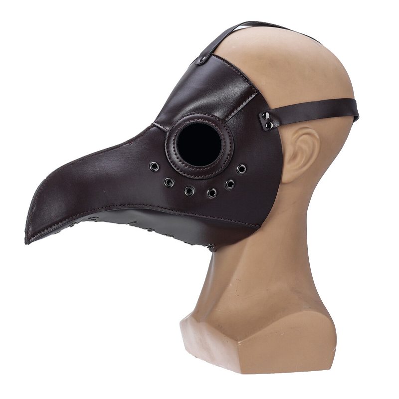 The Plague Doctor Bird Mask Halloween Cosplay Jelmez Gótikus Hosszú Orr Felnőtteknek