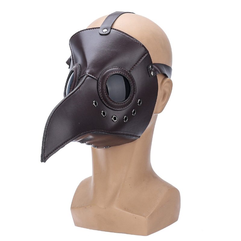 The Plague Doctor Bird Mask Halloween Cosplay Jelmez Gótikus Hosszú Orr Felnőtteknek