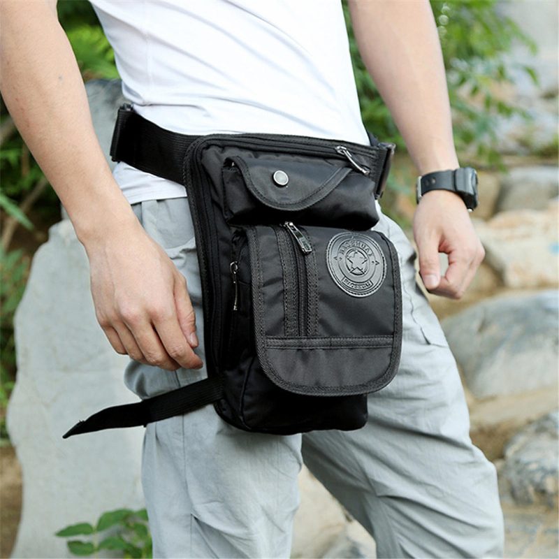 Vízálló Nylon Motorkerékpár Drop Leg Bag Férfi Taktikai Outdoor Waist Fanny Pack