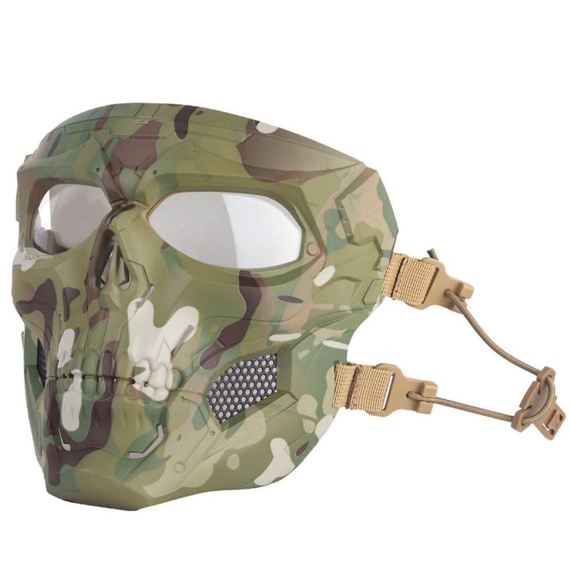 Wosport Skull Airsoft Paintball Maszk Full Face Tactical Halloween Party Mask