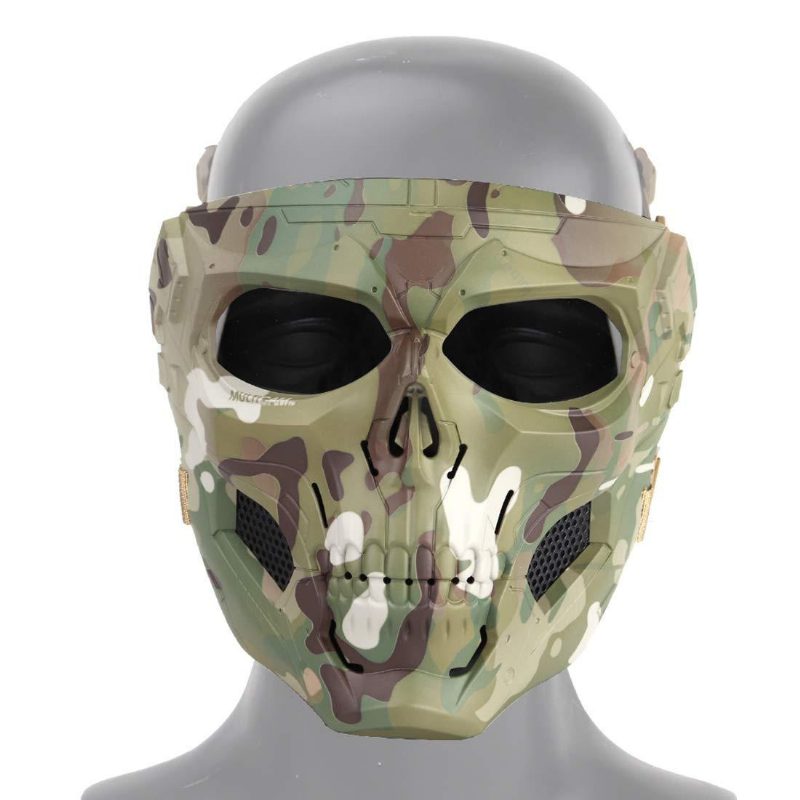 Wosport Skull Airsoft Paintball Maszk Full Face Tactical Halloween Party Mask