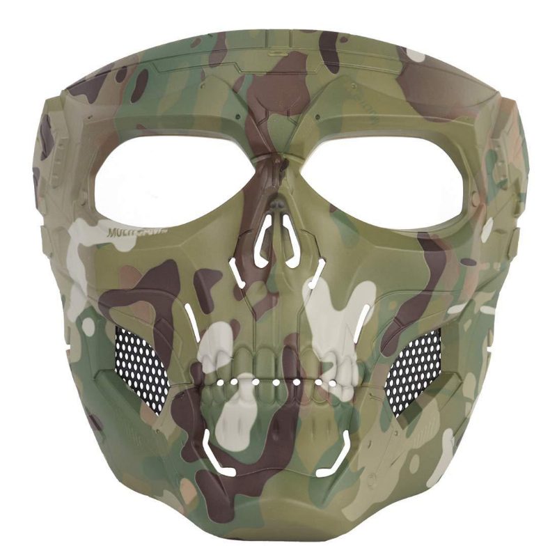 Wosport Skull Airsoft Paintball Maszk Full Face Tactical Halloween Party Mask