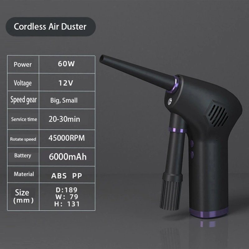 Akkus Air Duster 15000 Mah Sűrített Levegős Fúvó