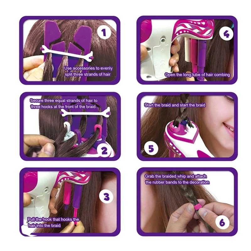 Hair Braider Automata Lányok Weave Twist Knitting Roll