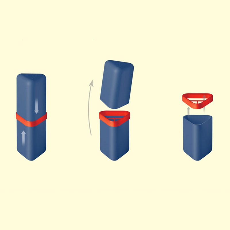 Honana Triangle Pp Hordozható 6 Színválasztékú Fogkefe-szervező Utazási Mosópohár Tárolódoboz
