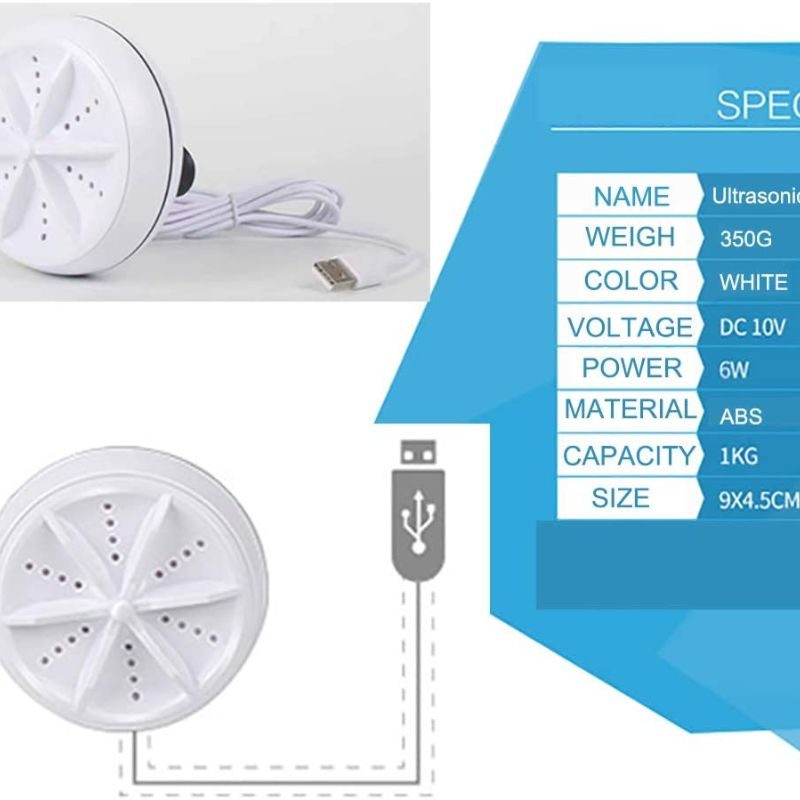 Mosógép Mini Hordozható Ultrahangos Turbina