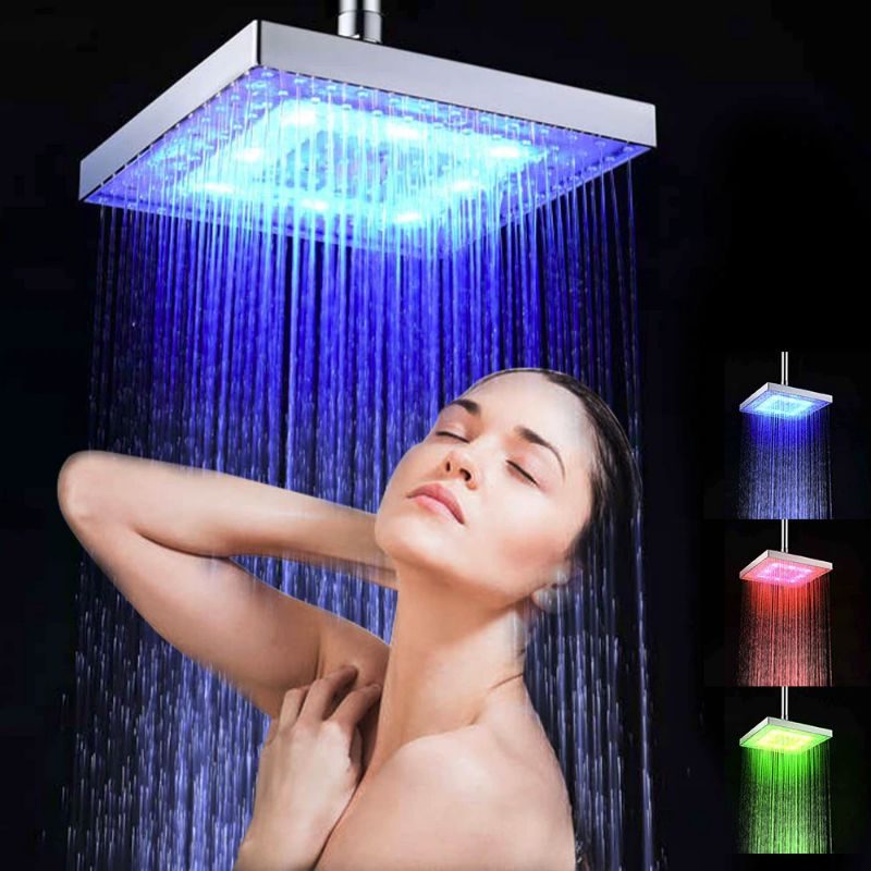 Zuhanyfej Rainfall Led Rgb Színe Automatikusan