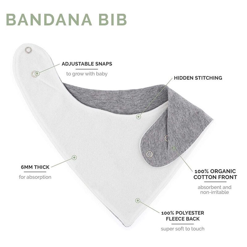 Baby Bandana Bibs 8 Csomag Pamut És Szuper Puha