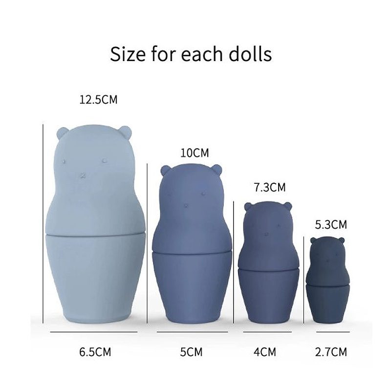 Szilikon Matryoshka Toy Baby