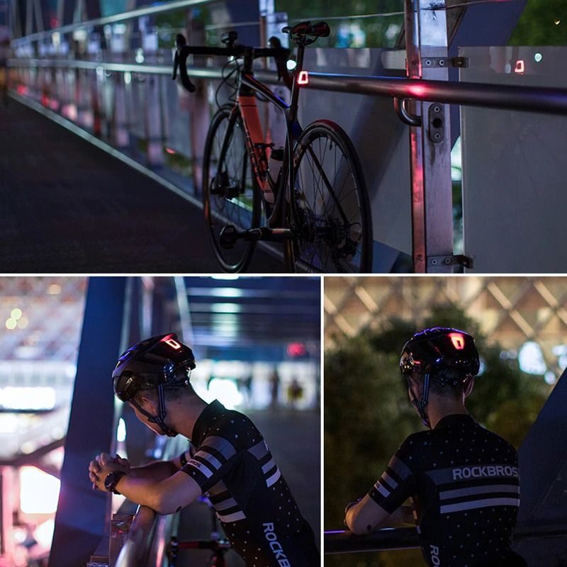 Bike Light Vízálló Usb Újratölthető Sisakhoz