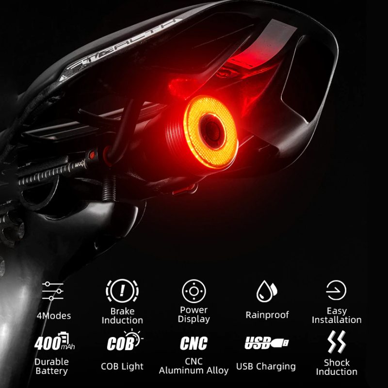 Kerékpár Smart Auto Brake Sensing Light Ipx6 Vízálló Led