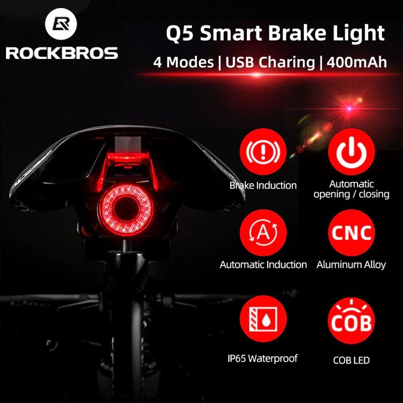 Kerékpár Smart Auto Brake Sensing Light Ipx6 Vízálló Led