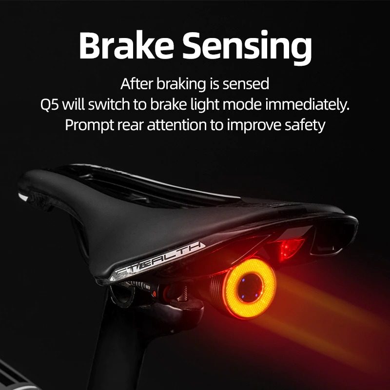 Kerékpár Smart Auto Brake Sensing Light Ipx6 Vízálló Led