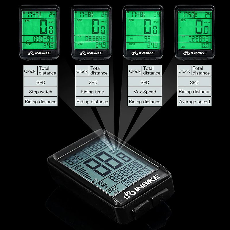 Kerékpár Számítógép Sebességmérő Kilométerszámláló Vízálló Vezeték Nélküli