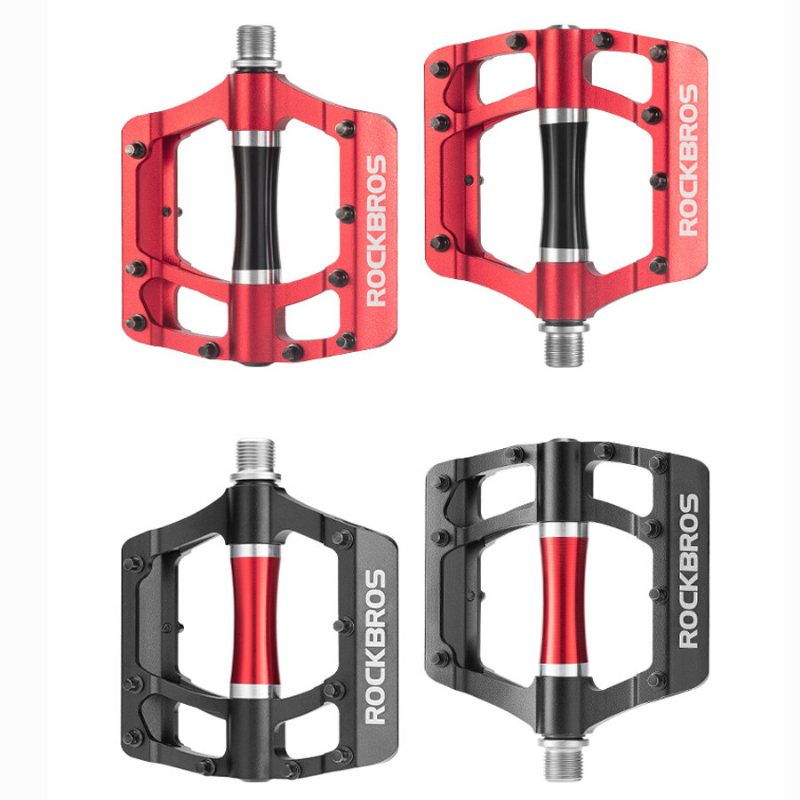 Rockbros Mtb Pedálok Kerékpár Lapos Alumínium 9/16" Csúszásmentes Tömített Csapágy 21 Db Cleats Ötvözet Kerékpáros Platform