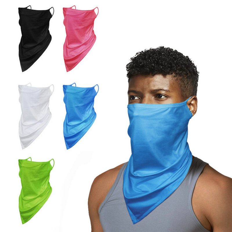 Többfunkciós Sál Arcmaszk Nyakszárvédő Balaclava Bandana Ice Silk Hűsítő Uv Védelem Porálló Szélálló Fejfedők Női Férfiak