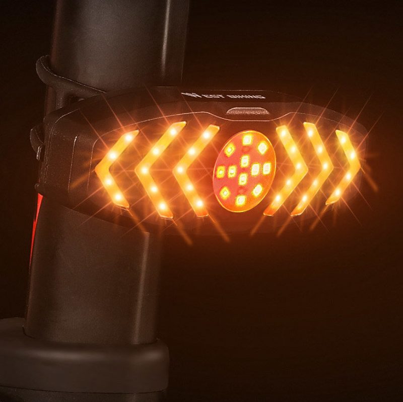 West Biking Smart Bike Light Vezeték Nélküli Távirányító Vízálló Led Töltésjelző Kerékpár Lámpa Usb Újratölthető Figyelmeztető