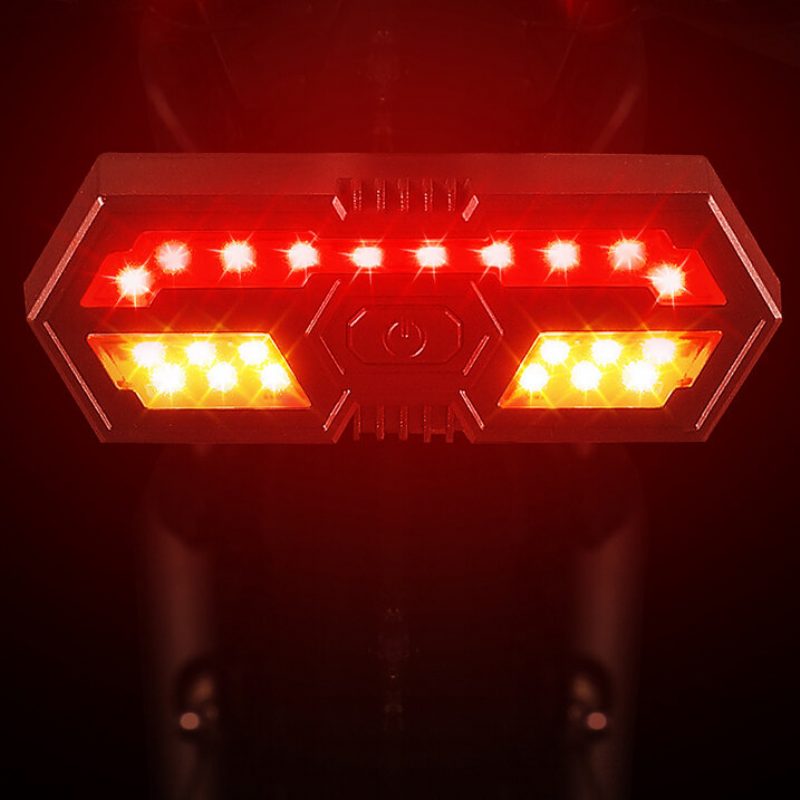 West Biking Smart Bike Light Vezeték Nélküli Távirányítós Fogasléc Lámpa Led Jelző Hátsó Usb Kerékpár Újratölthető Villogó