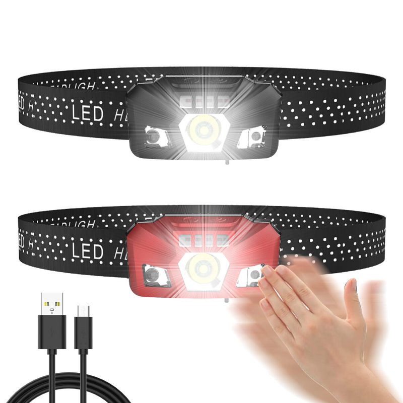 Xpe/xpg Led-es Fejlámpa 3 Módú Usb-tölthető Taktikai Zseblámpa Kültéri Kemping Kerékpározás