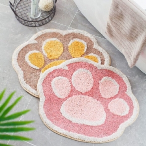 Cat Paw Fürdőszobai Szőnyeg Csúszásmentes Fürdőszőnyeg Nedvszívó Puha Zuhanykádhoz Ajtószőnyeg Száraz 19.6" X 24.4"