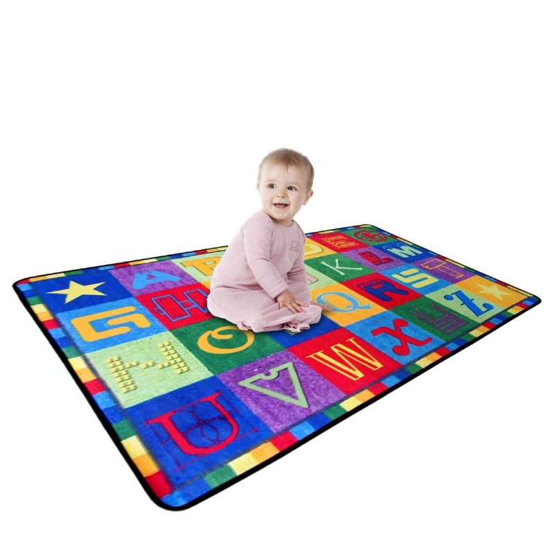 Kids Alphabet Rugall 26 Letters Egyedülálló Tanulási Helyet Biztosít Mindenkinek Gyermek Osztálytermi Oktatási Szőnyeg 2.6"x3.9" Többszínű