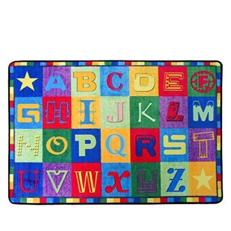 Kids Alphabet Rugall 26 Letters Egyedülálló Tanulási Helyet Biztosít Mindenkinek Gyermek Osztálytermi Oktatási Szőnyeg 2.6"x3.9" Többszínű