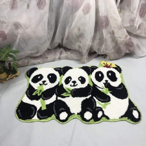 Pandas Szőnyeg Kézzel Készített Szőnyegek Csúszásmentes Padlószőnyegek Fürdőszoba Állat Kicsi 19"x31"