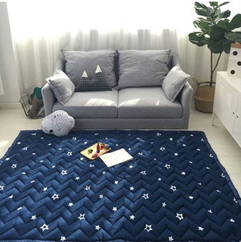 Play Mat Cotton Floor Gym - Nem Mérgező Csúszásmentes Megfordítható Mosható