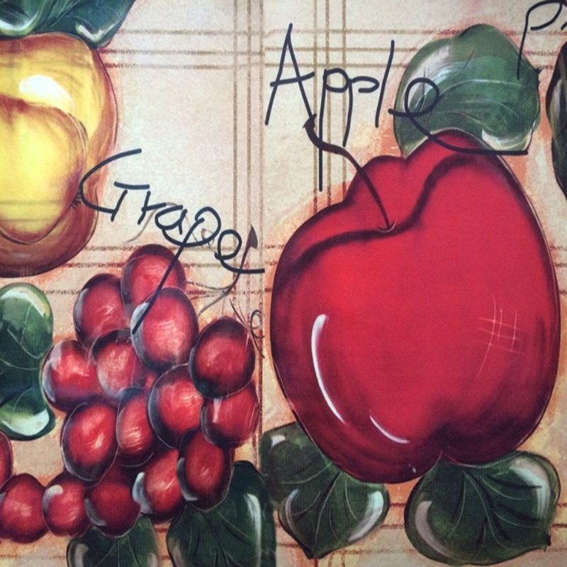 Vintage Stílusú Konyhai Szőnyegek Red Apple Design Futószőnyeg/mosodai Szőnyeg Csúszásmentes 20.47''x48.03''