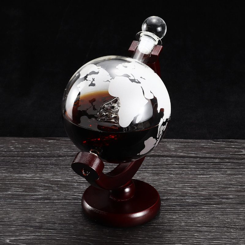 850 Ml-es Glass Decanter Globe Liquor Gifts Whisky Palack Nagy Űrtartalmú Szeszes Italok