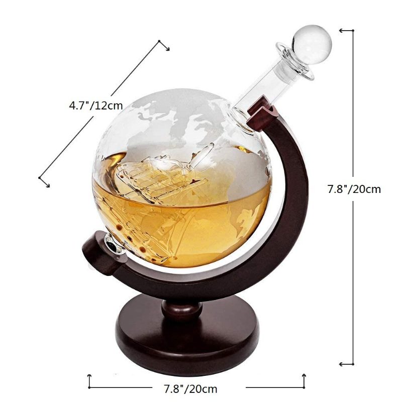 850 Ml-es Glass Decanter Globe Liquor Gifts Whisky Palack Nagy Űrtartalmú Szeszes Italok