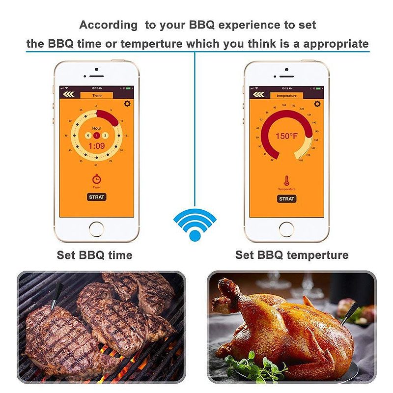 Cooking Meat Kitchen Bluetooth-kompatibilis Hőmérő